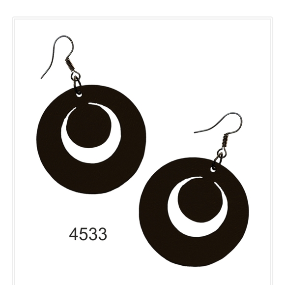 Johan- Puu oy Jewelry - Johan Wooden black Silver Earrings